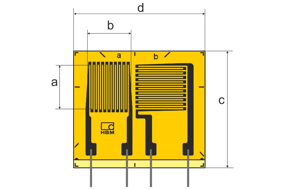 Produktfoto 1 von HBM Messtechnik DMS 1.5/350 XC11, DMS für die SA, P\n: 1-XC11-1.5/350