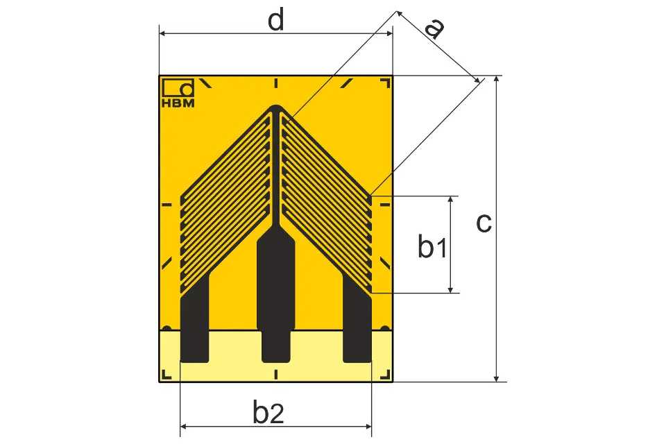 HBM Messtechnik DMS 3/350 XY48, Scher-/Torsions-DMS f. die SA, P\n: 1-XY48-3/350
