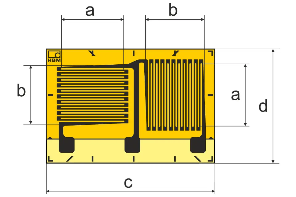 HBM Messtechnik DMS 1.5/120 XY78, T-Rosetten-DMS für die SA, P\n: 1-XY78-1.5/120