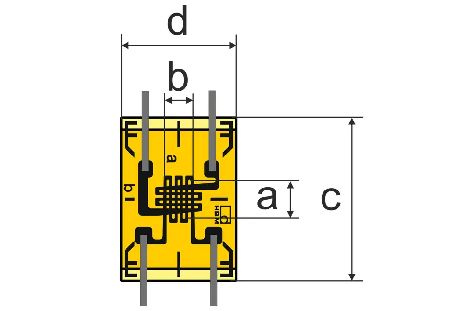 HBM Messtechnik DMS 1.5/120 XY91, T-Rosetten-DMS für die SA, P\n: 1-XY91-1.5/120