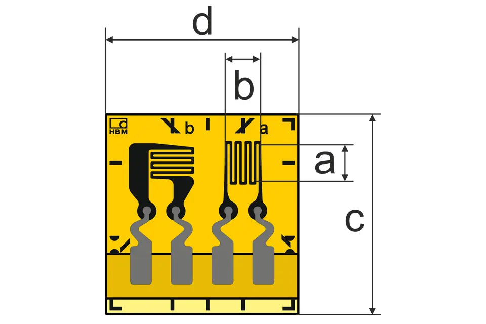 Produktfoto 1 von HBM Messtechnik 1-XY101-1.5/120, New Mat. 1-TY11-1.5/120GE, T-Rosett.-DMS f. SA