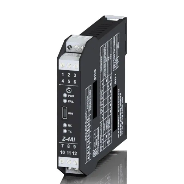 Produktfoto 1 von SENECA Z-4AI, 4-CH Analogeingangsmodul / RS485 ModBUS RTU