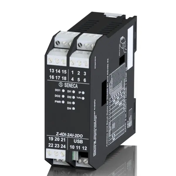 Produktfoto 1 von SENECA Z-4DI-2AI-2DO, Modul mit 2 AI, 2 DO, 4 DI, ModBUS RTU