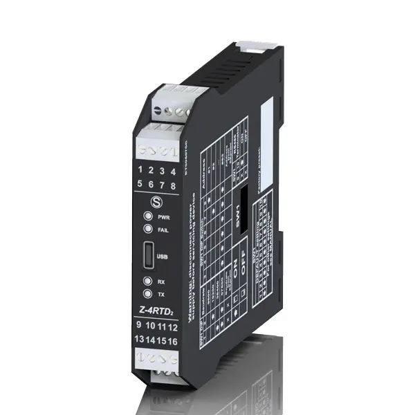 Produktfoto 1 von SENECA Z-4RTD2, 4-CH RTD-Modul, RS485 ModBUS, 6-fach Isol.