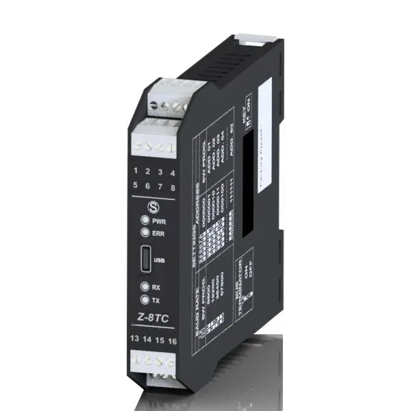 Produktfoto 1 von SENECA Z-8TC-SI, 8-CH Thermoelement-Eingangsmodul @24 Bits, ModBUS