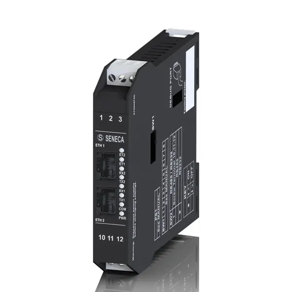 Produktfoto 1 von SENECA Z-KEY-2ETH-P, ModBUS↔Profinet Gateway, 2 Ser, 2 Eth