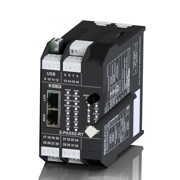 Produktfoto 1 von SENECA Z-PASS2-RT-4G-E, IIoT Edge Controller, 4G, GPS, E/A