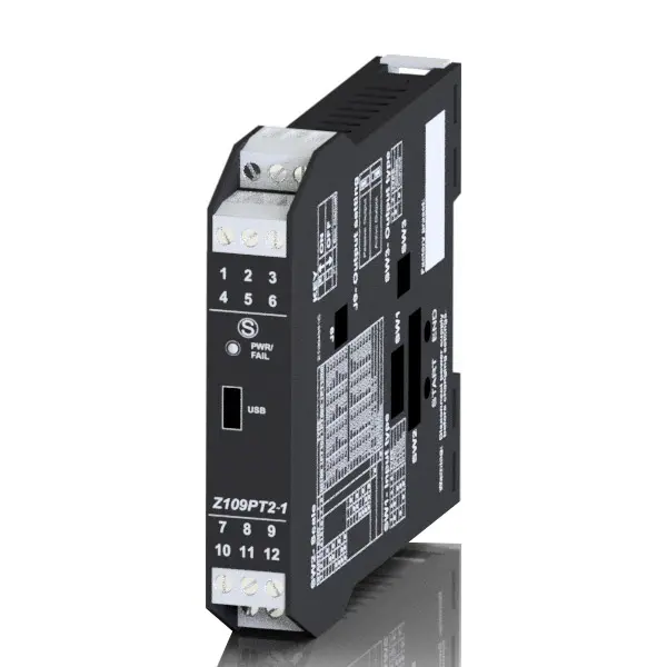 Produktfoto 1 von SENECA Z109PT2-1, RTD zu DC V/I Isolator Konverter, prog. über MicroUSB/App