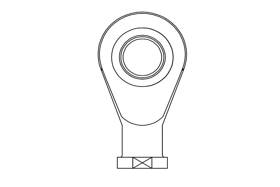 Produktfoto 1 von HBM Messtechnik 1-ZGIM33F, Gelenköse M33 Innengewinde für U10M/U15