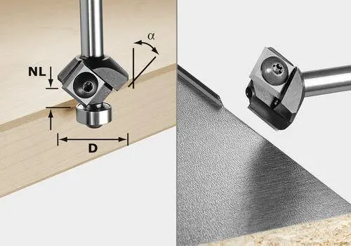 Produktfoto 1 von Festool 499807, Fasefräser-Wendeplatten S8 HW 45° D27 12x12 KL, powered by UPR