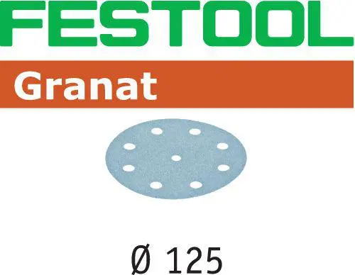 Produktfoto 1 von Festool 497178, Schleifscheiben Granat STF D125/8 P500 GR/100