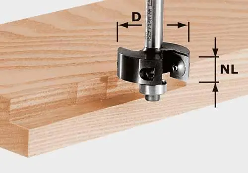 Produktfoto 1 von Festool 491085, Wendeplatten-Falzfräser HW Schaft 8mm HW S8 D38/12