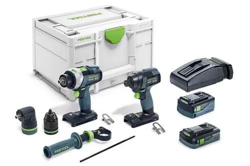 Produktfoto 1 von Festool 577654, Schrauber- und Bohrer-Set TID 18 50/40-Set TPC 18/4