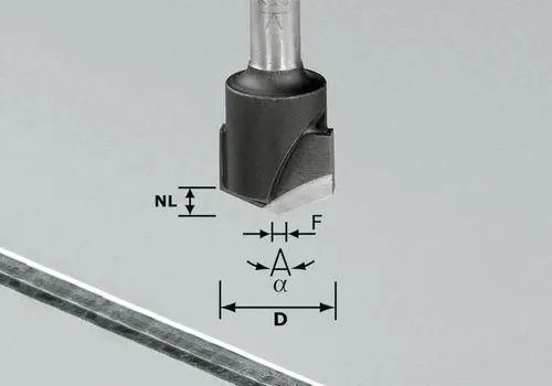 Produktfoto 1 von Festool 491443, V-Nutfräser HW S8 D18-135°/Alu