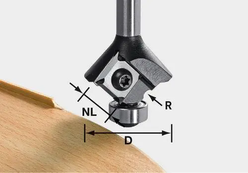 Produktfoto 1 von Festool 499809, Wendeplatten-Abrundfräser HW S8 HW R2 D28 KL127OFK