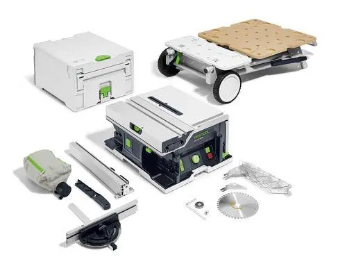 Produktfoto 1 von Festool 577371, Akku-Tischkreissäge CSC SYS 50 EBI-Basic-Set m. UG