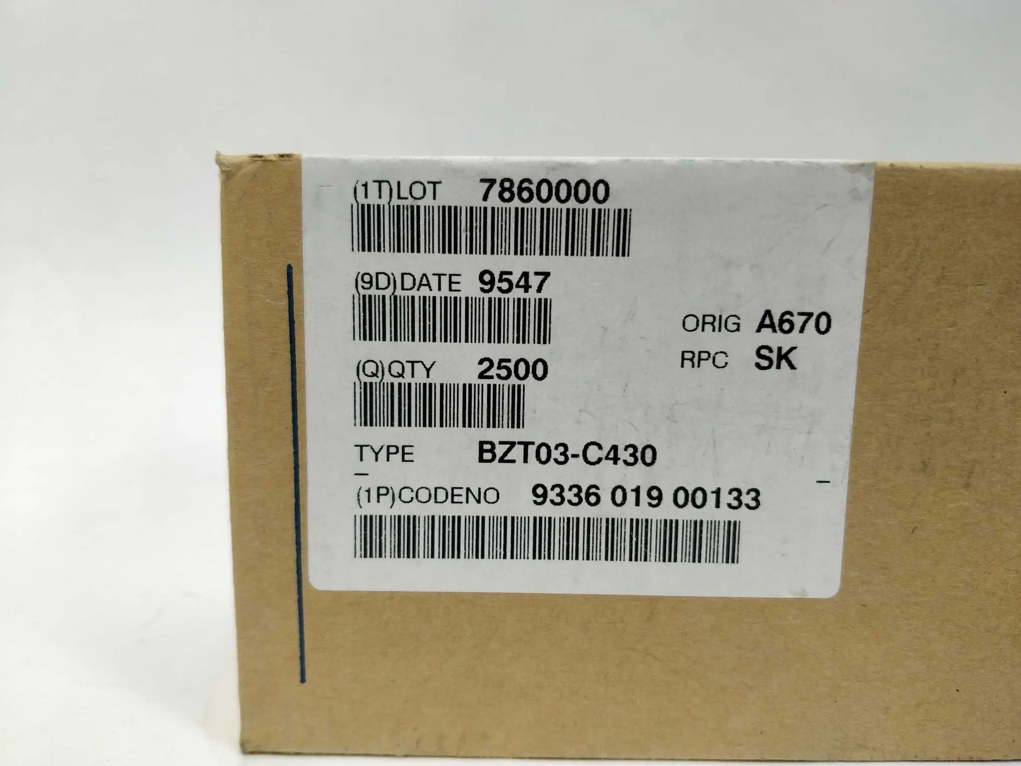 Produktfoto 1 von Philips semiconducter BZT03-C430