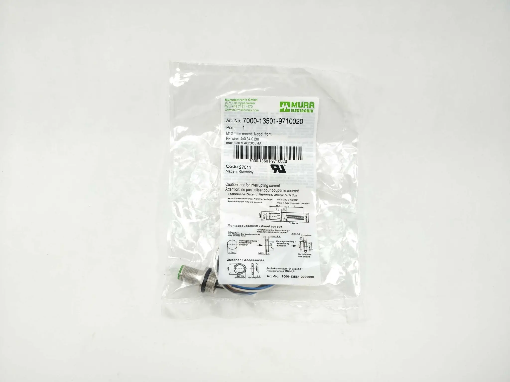 Produktfoto 1 von MURR Elektronik 7000-13501-9710020