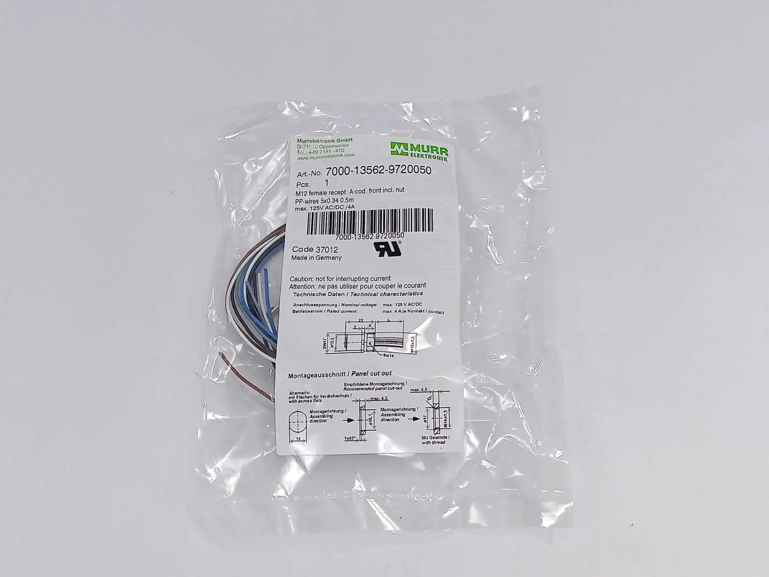 Produktfoto 1 von MURR Elektronik 7000-13562-9720050