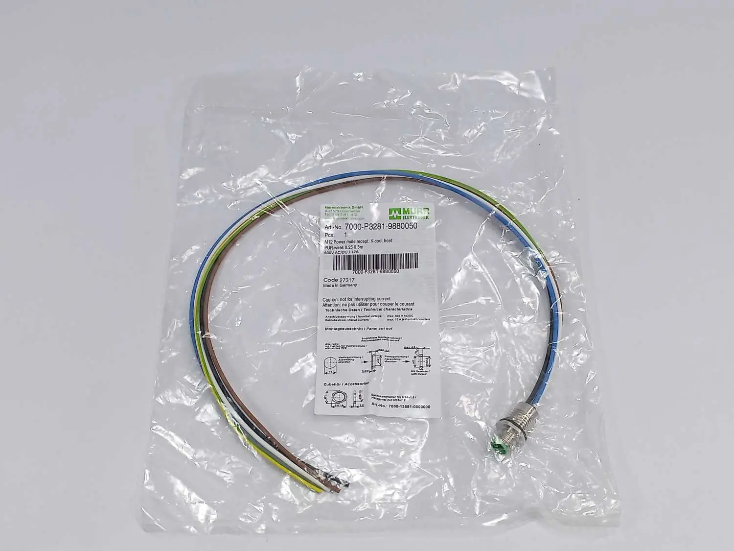 Produktfoto 1 von MURR Elektronik 7000-P3281-9880050