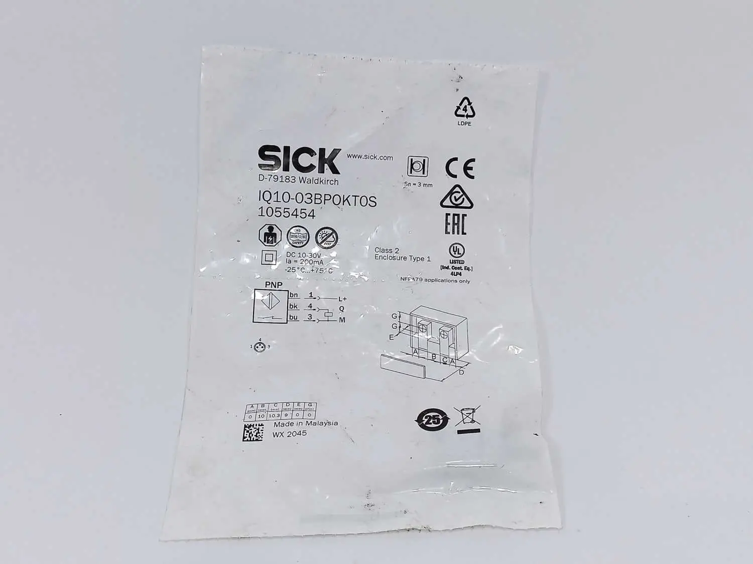 Produktfoto 1 von SICK 1055454