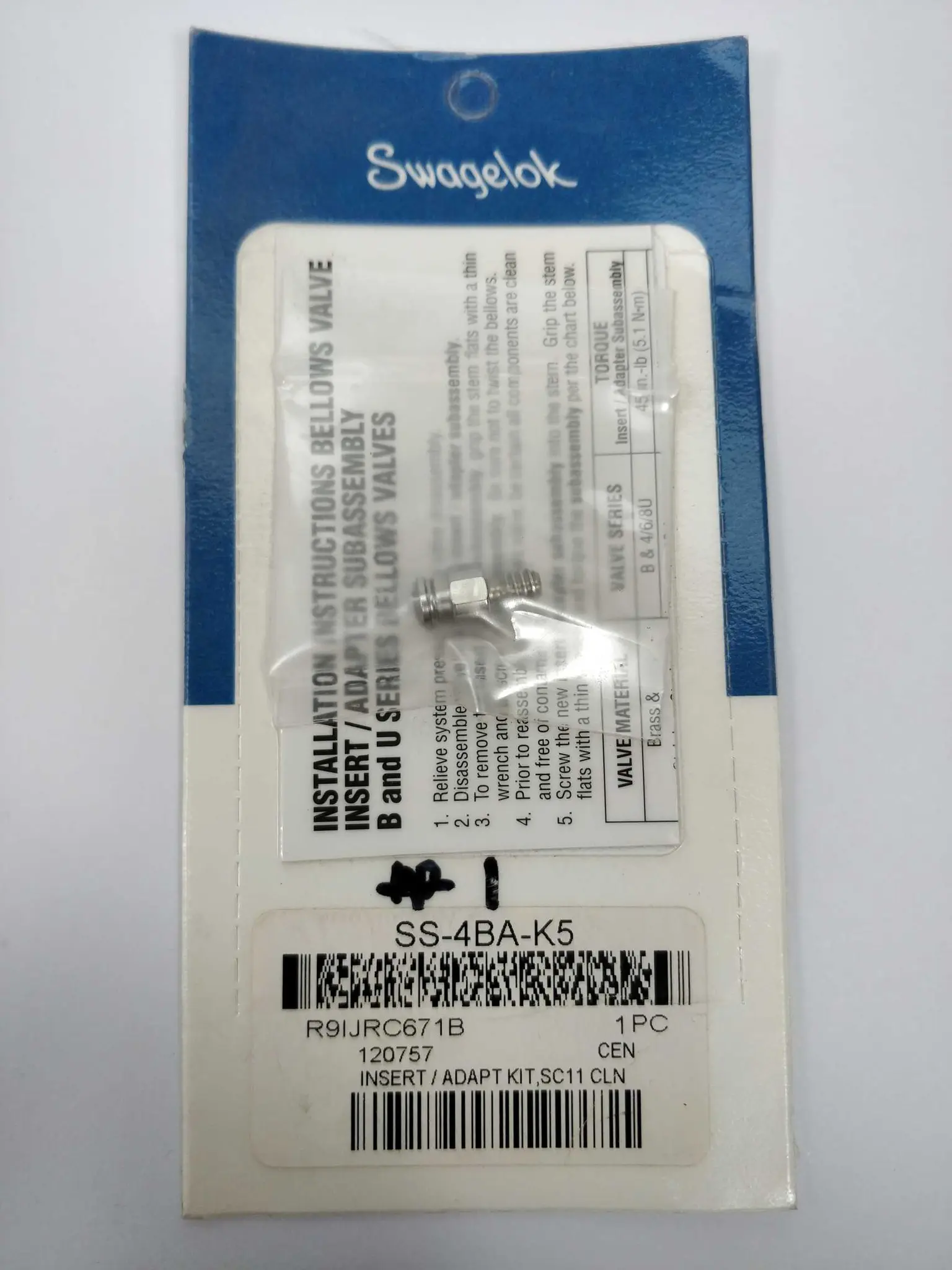 Produktfoto 1 von Swagelok SS-4BA-K5