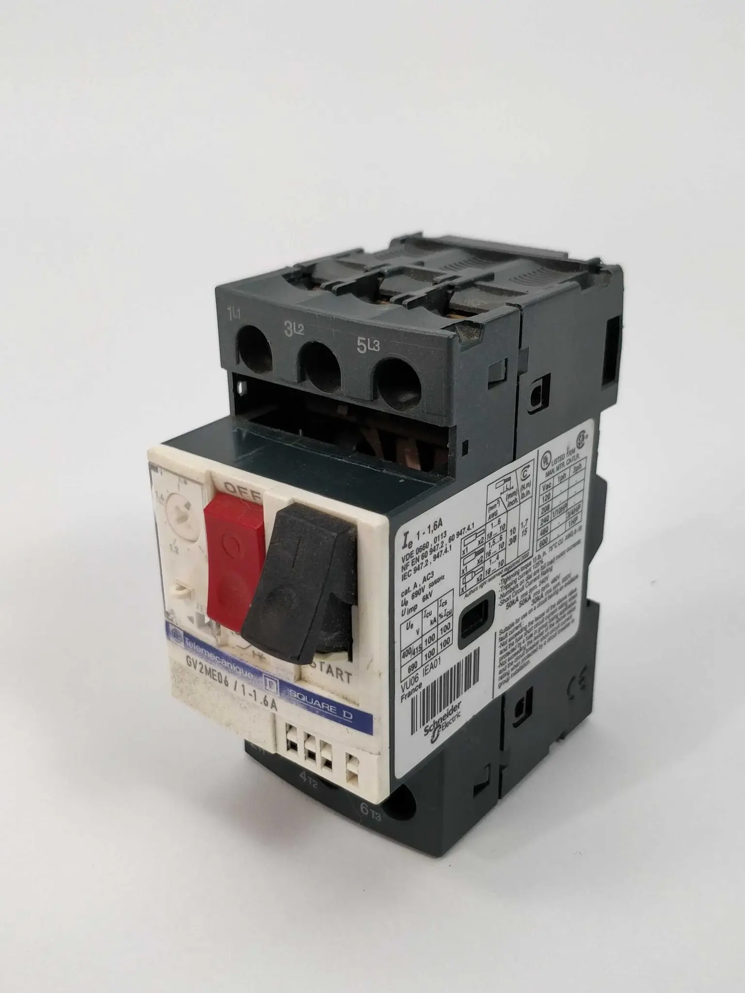 Produktfoto 1 von TELEMECANIQUE GV2ME06/1-1.6A