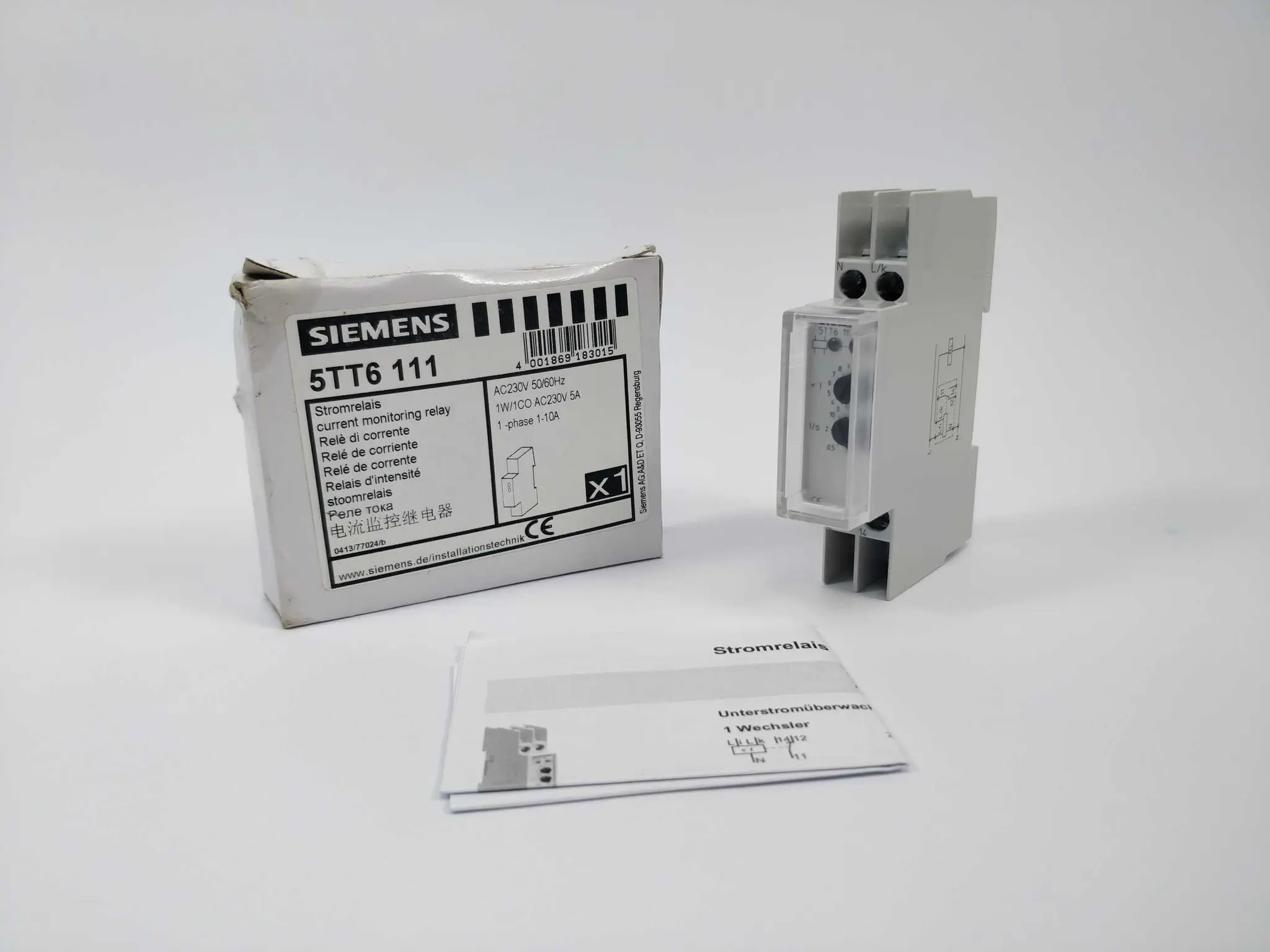 Produktfoto 1 von Unterstromrelais T5570 AC 230V 10A 1-phasig mit Klarsichtkappe