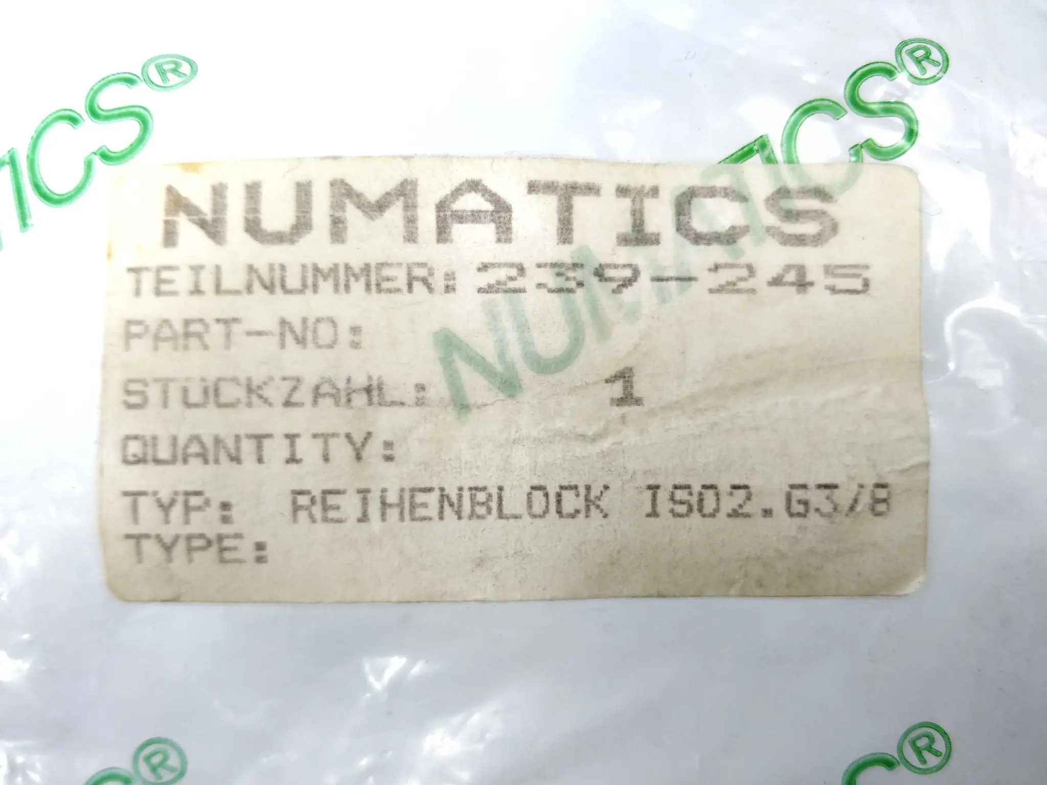 Produktfoto 1 von NUMATICS 239-245