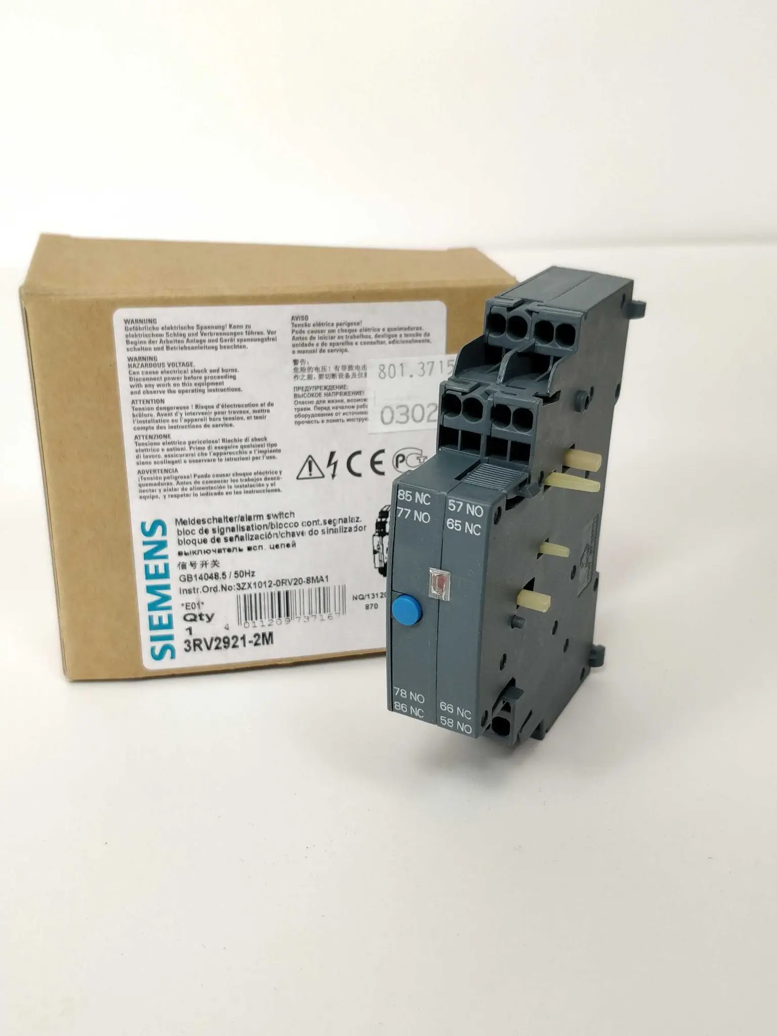 Produktfoto 1 von Siemens 3RV2921-2M