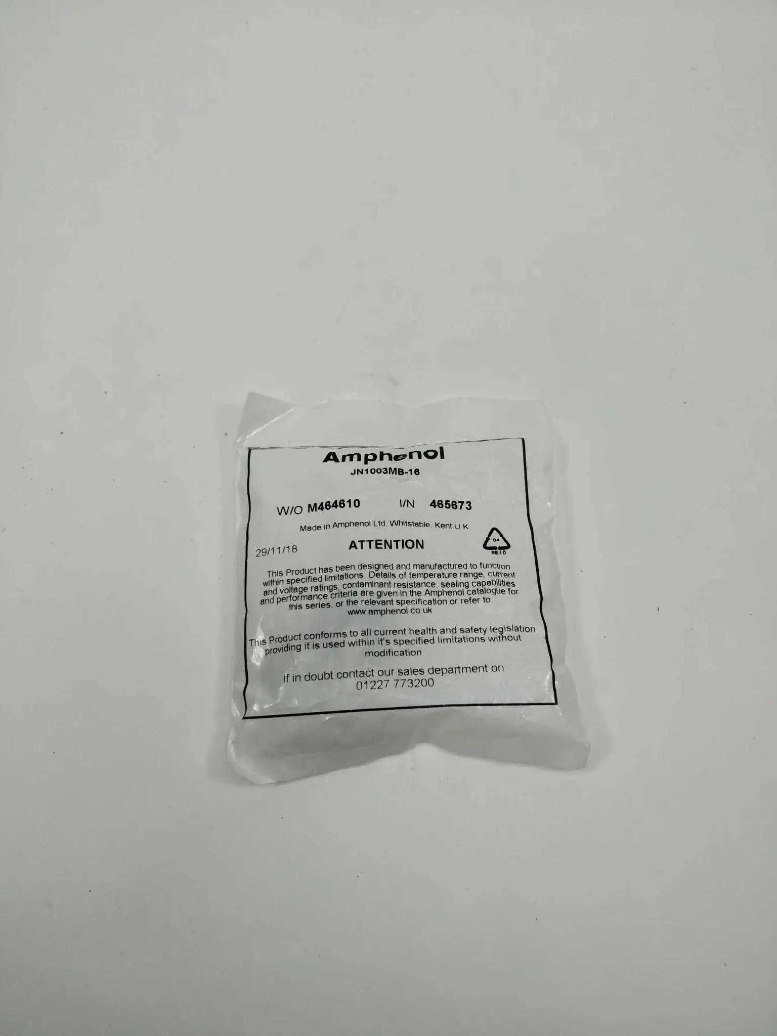 Produktfoto 1 von Amphenol JN1003MB-16