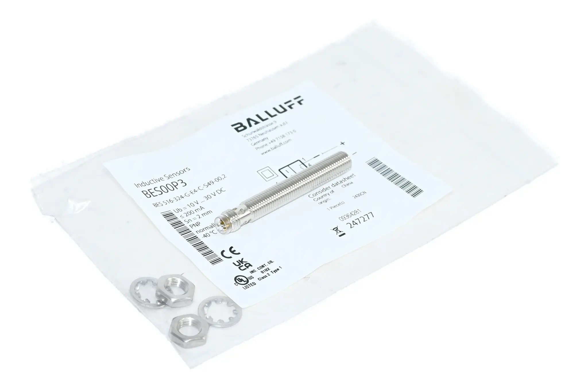 Produktfoto 1 von Balluff BES00P3 BES 516-324-G-E4-C-S49-00,2 New open box