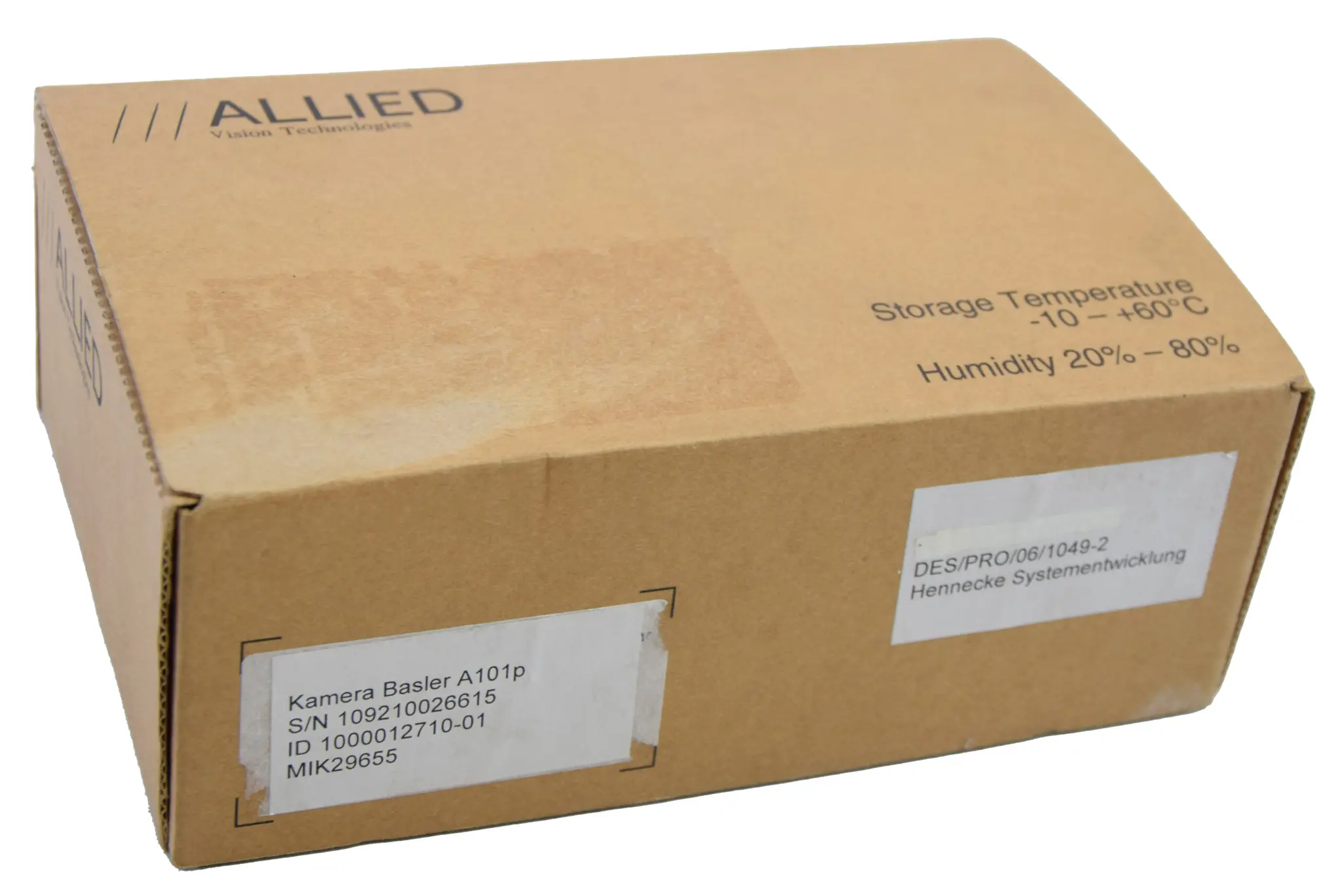 Produktfoto 1 von Basler A101p high resolution progressive scan camera DES/PRO/06/1049-2 New