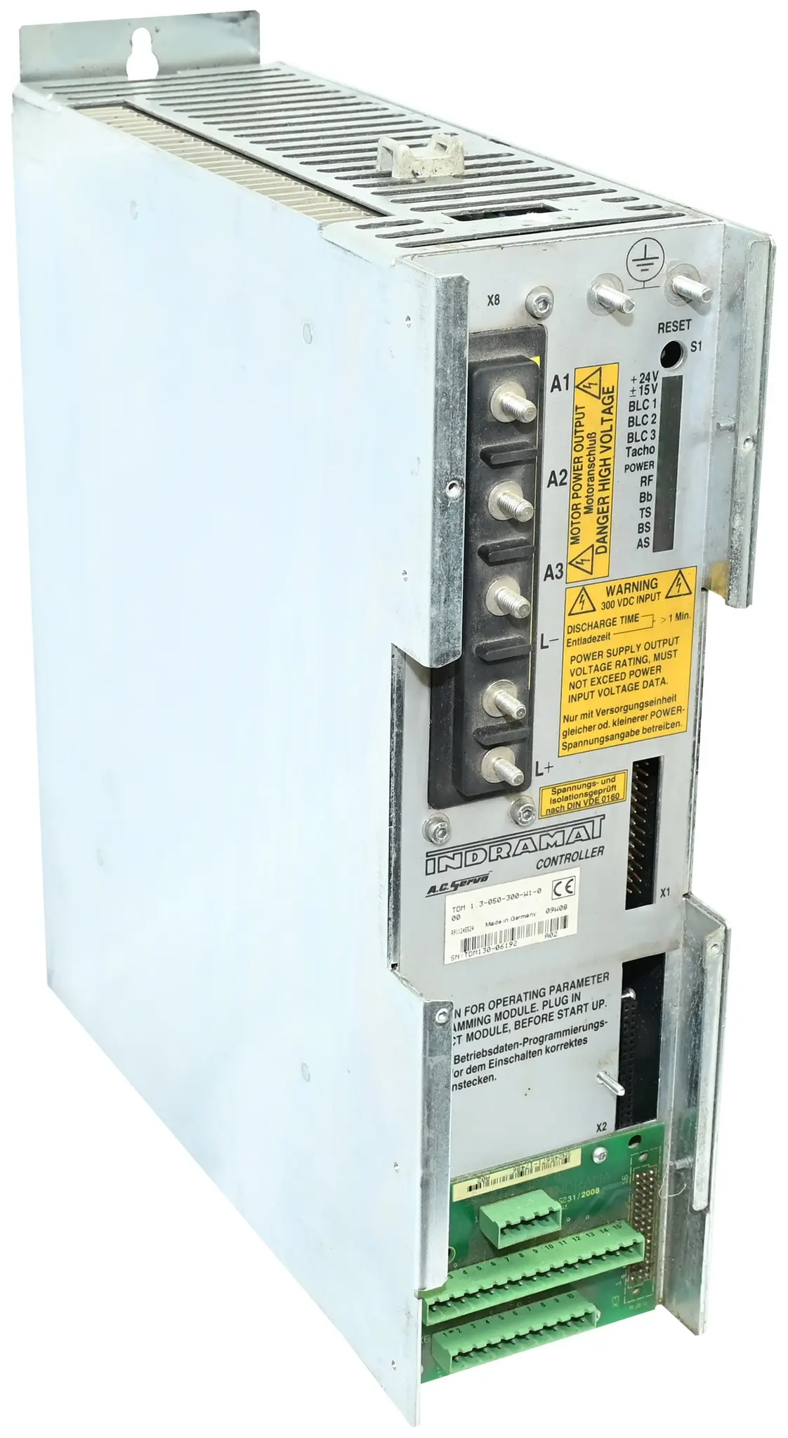 Produktfoto 1 von Indramat TDM 1.3-050-300-W1-000 AC Servo Controller TDM13050300W1000