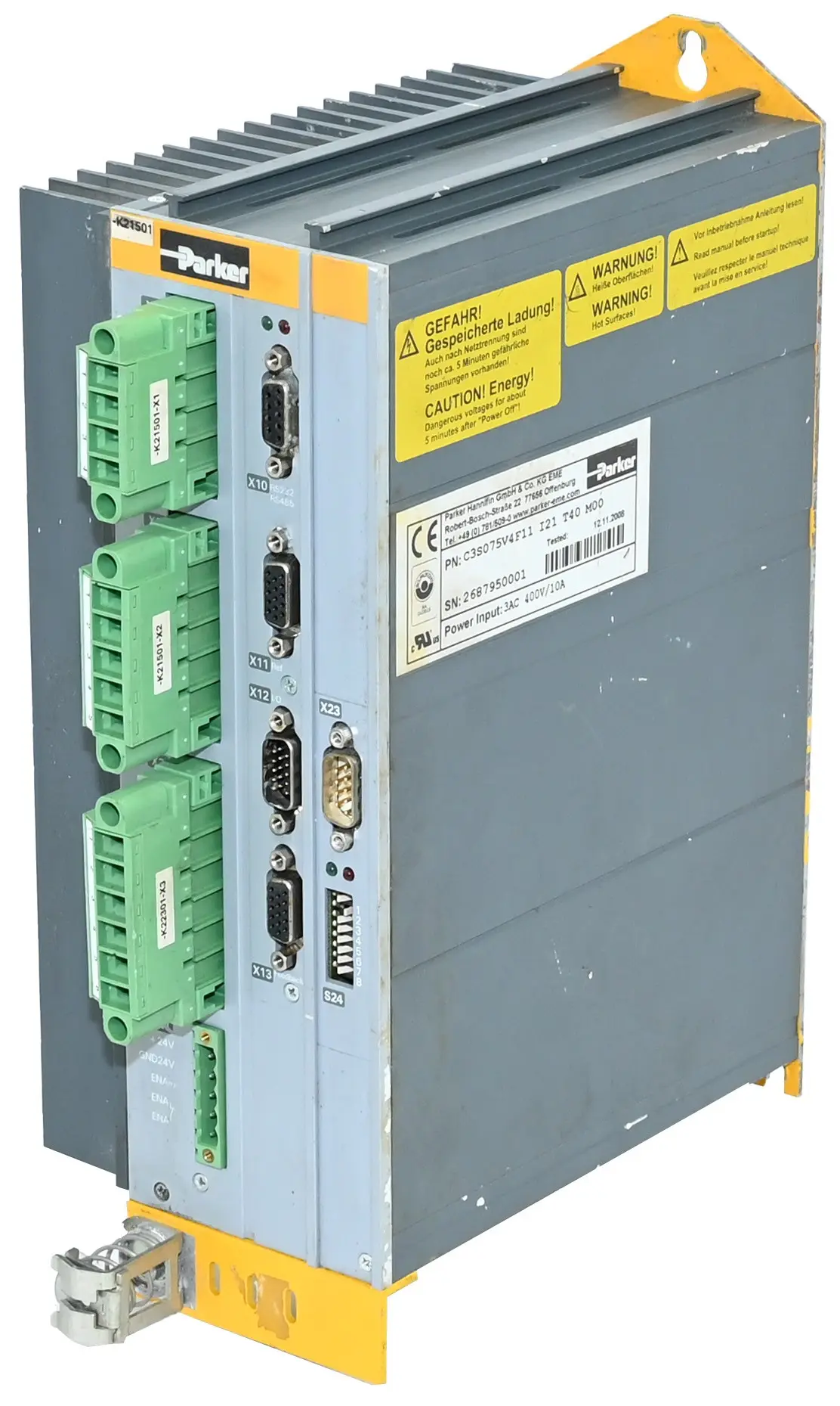 Produktfoto 1 von Parker C3S075V4F11 I21 T40 M00 Compax3 C3S075V4F11I21T40M00