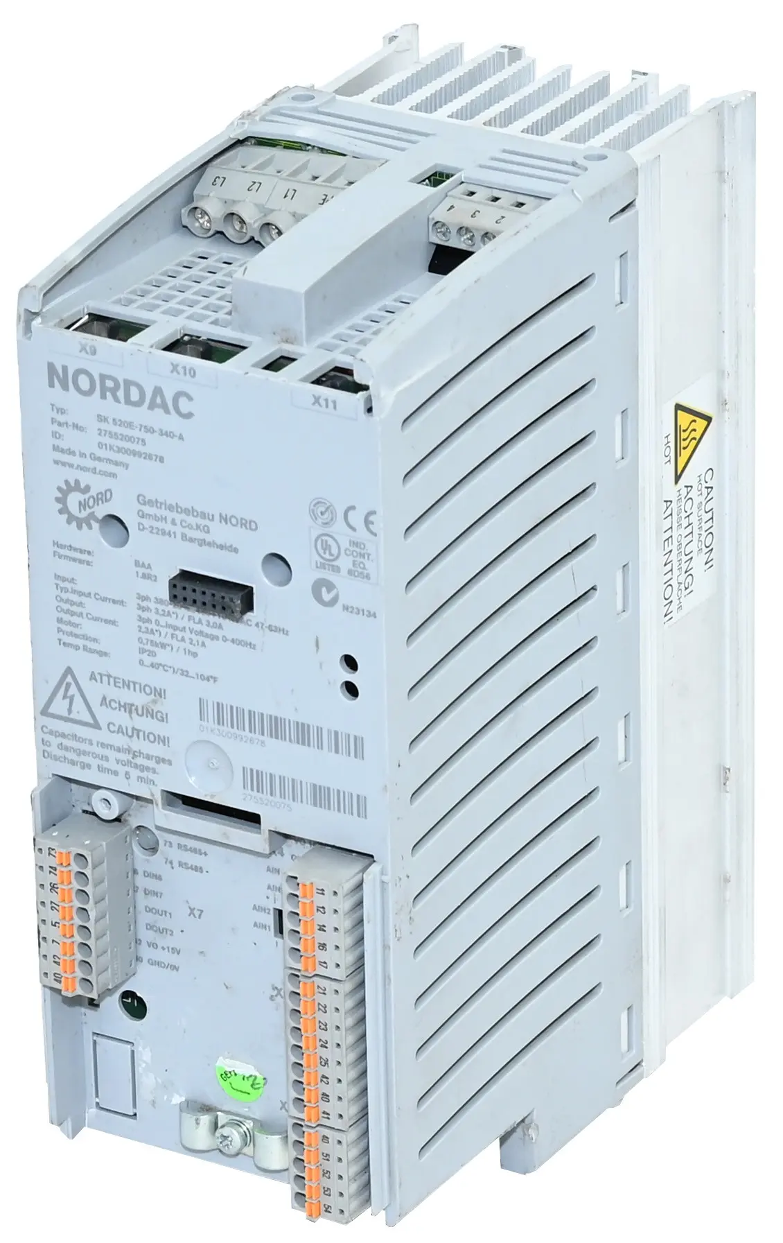 Nord Drivesystems SK 520E-750-340-A Nordac 275520075 01K300992678 Inverter