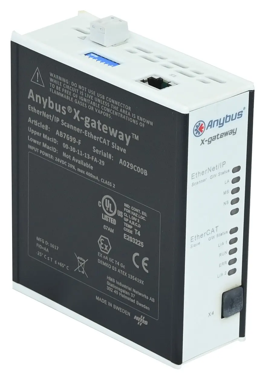 Produktfoto 1 von Anybus AB7699-F X-gateway EtherNet/IP Scanner-EtherCAT Slave