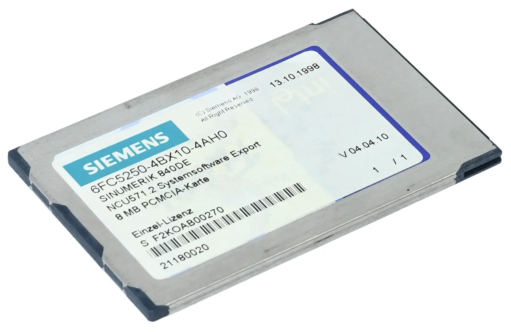 Produktfoto 1 von Siemens 6FC5250-4BX10-4AH0 Sinumerik 840DE 6FC5 250-4BX10-4AH0 NCU571.2