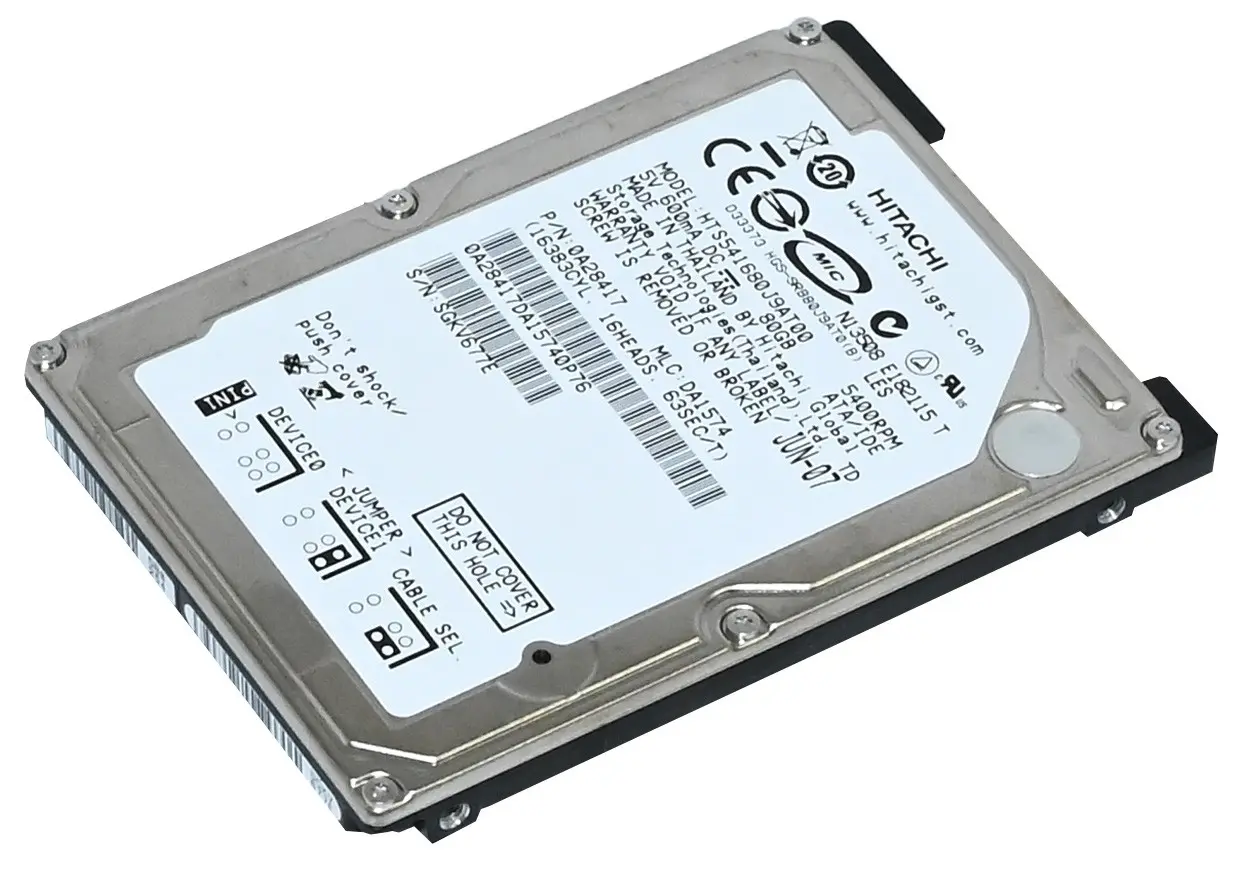 Produktfoto 1 von Hitachi HTS541680J9AT00 80GB