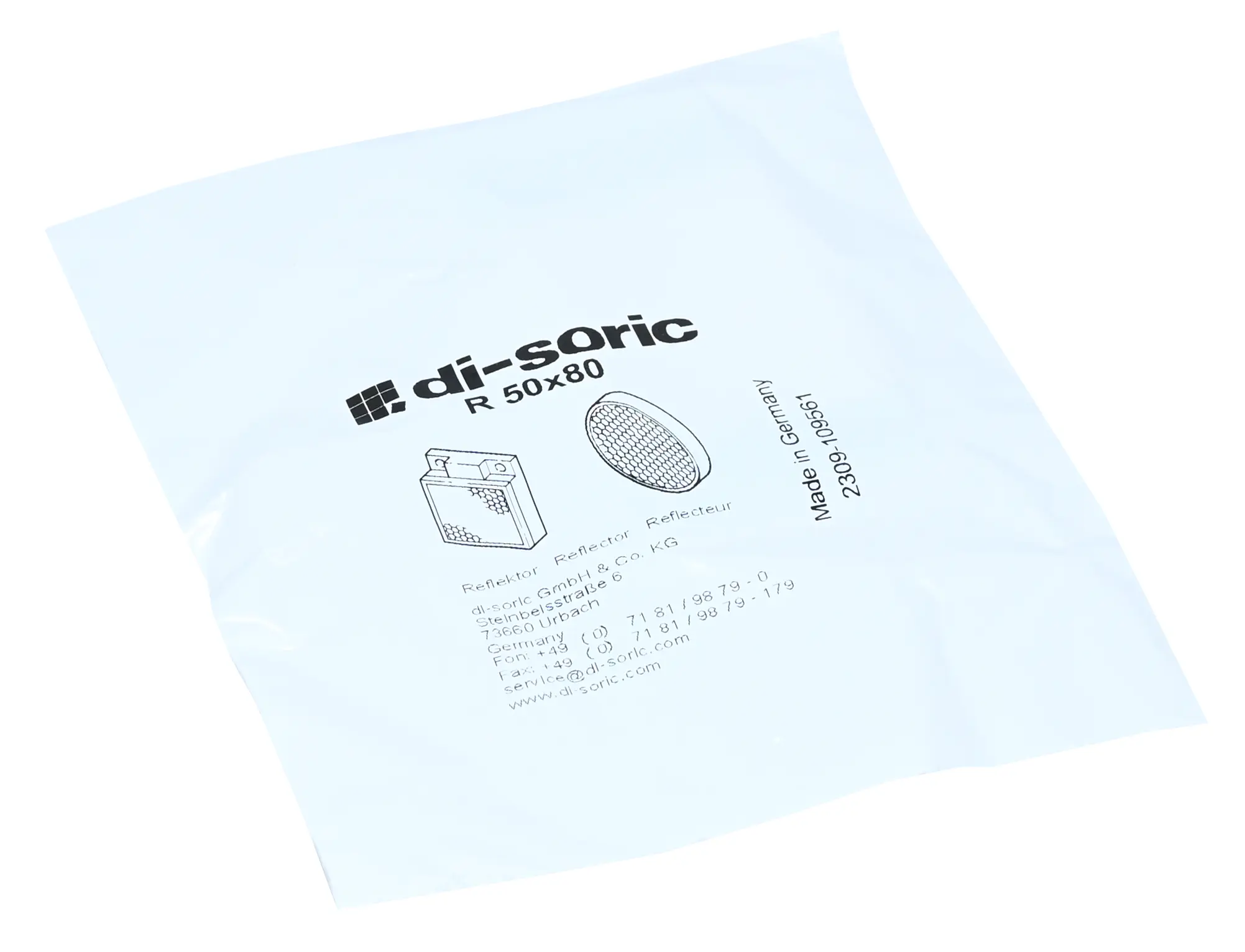 Produktfoto 1 von Di-Soric R 50x80 Reflector 2309-109561 New sealed