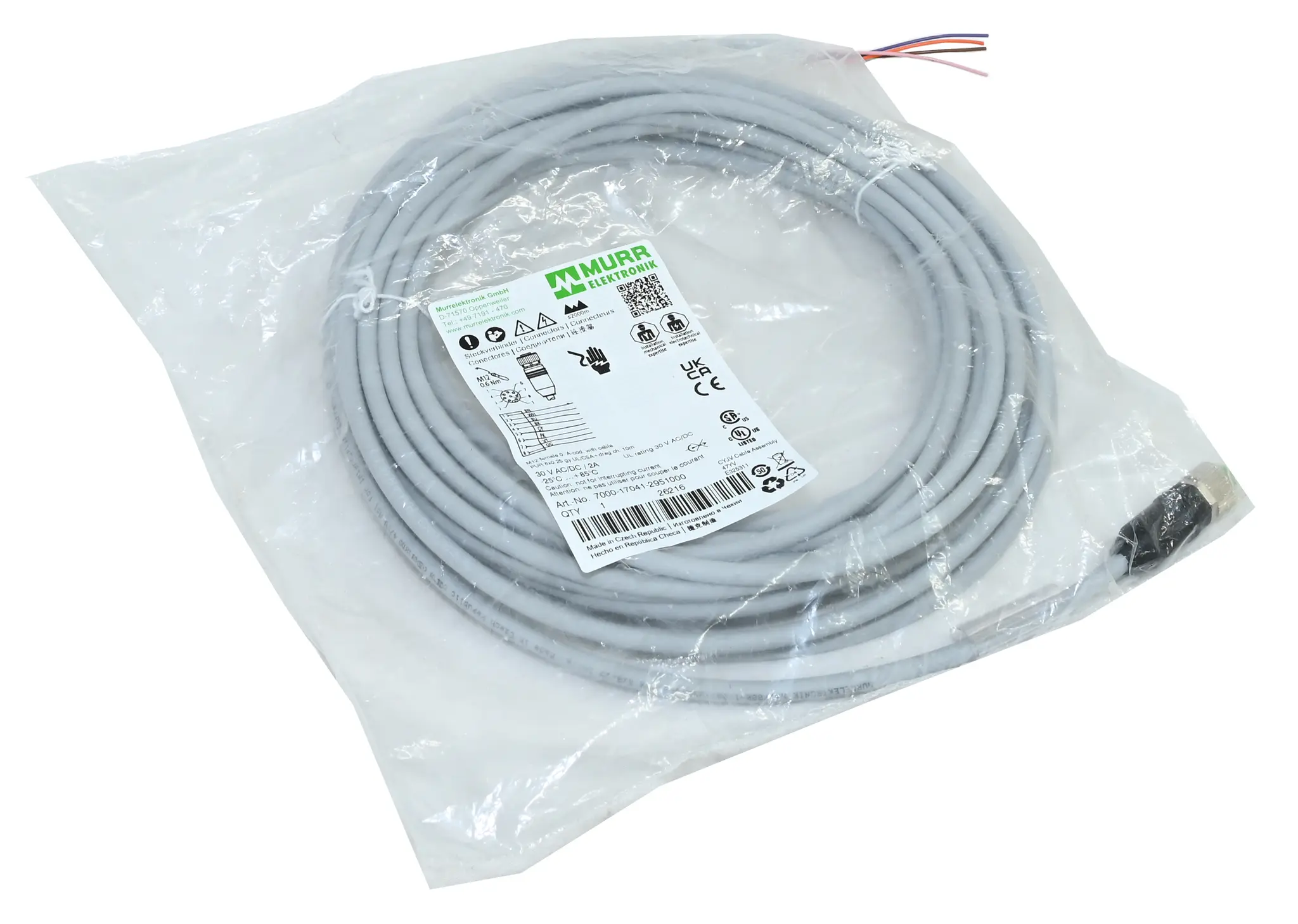 Produktfoto 1 von Murr Elektronik 7000-17041-2951000 M12 female with cable New