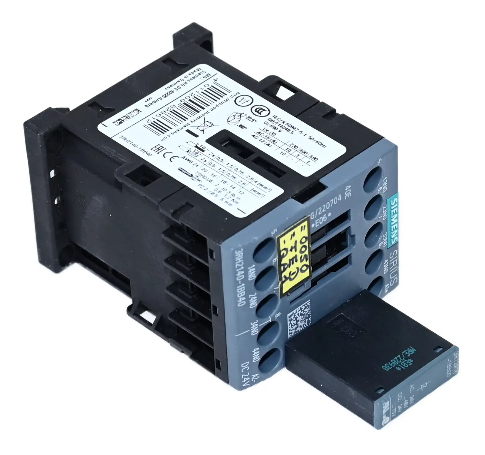 Produktfoto 1 von Siemens 3RH2140-1BB40 Sirius 3RH2 140-1BB40 Contactor Relay