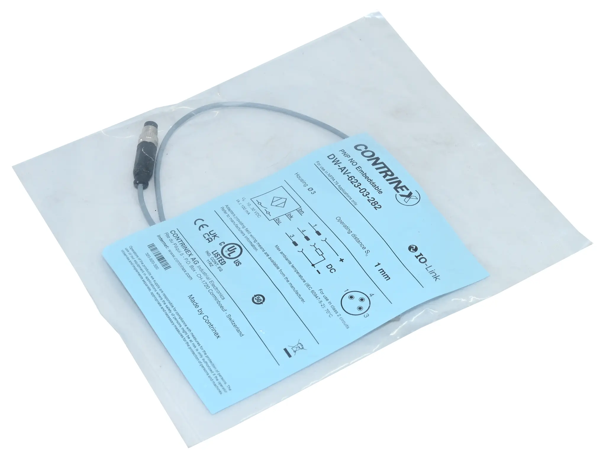 Produktfoto 1 von Contrinex DW-AV-623-03-282 Inductive Sensor New sealed