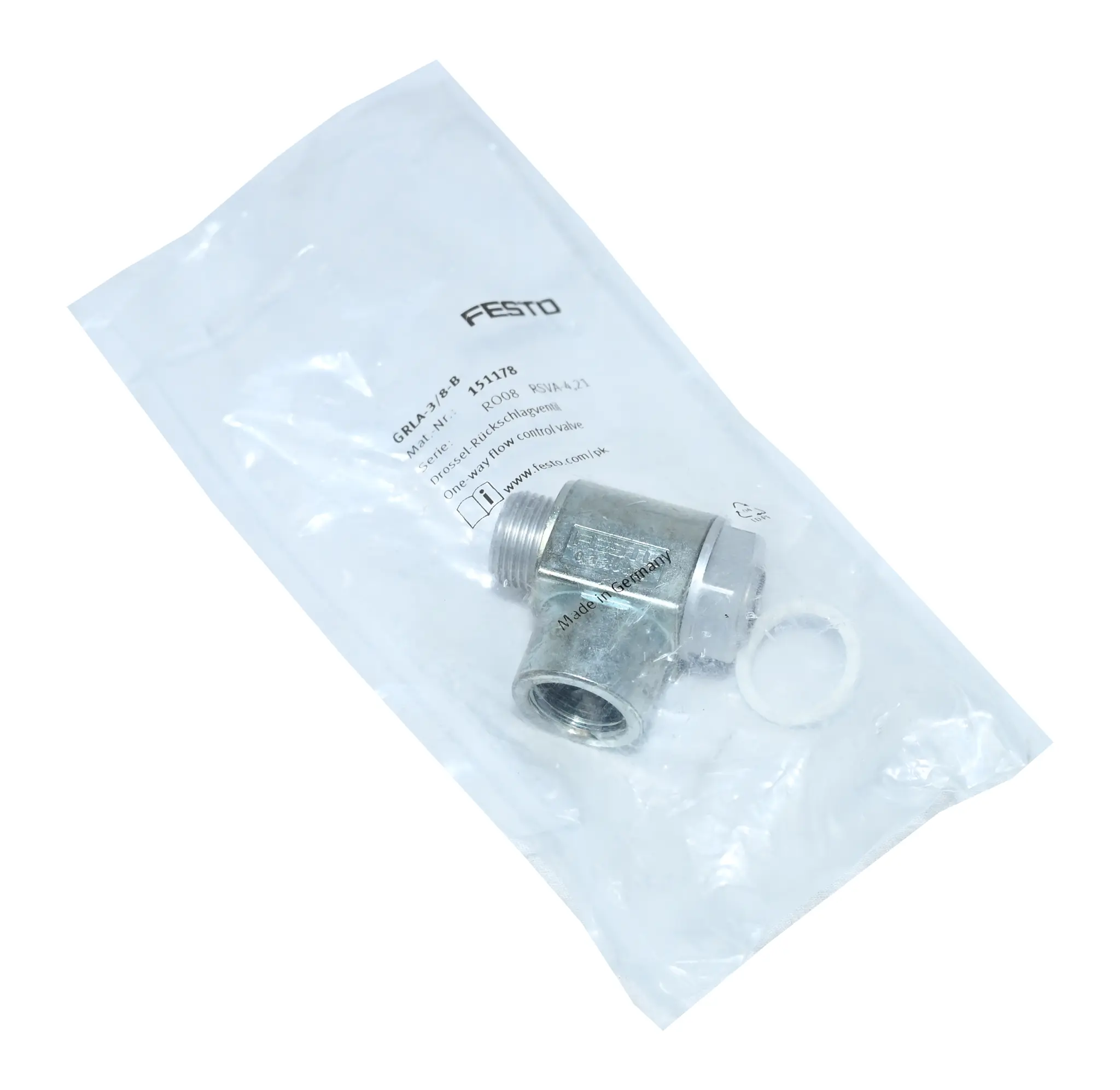 Produktfoto 1 von Festo GRLA-3/8-B 151178 One-way Flow Control Valve New sealed