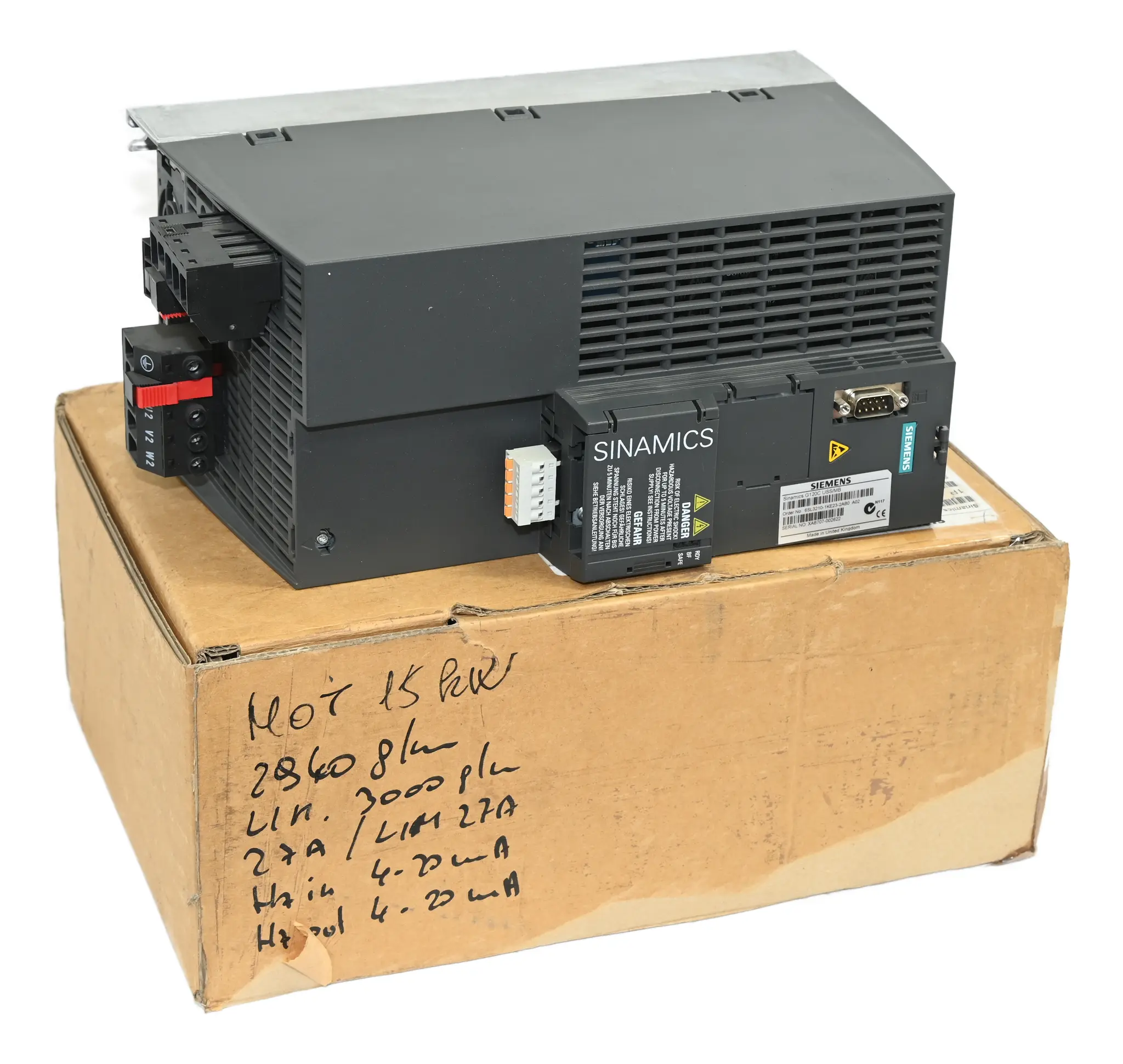 Produktfoto 1 von Siemens 6SL3210-1KE23-2AB0 Sinamics G120C 6SL3 210-1KE23-2AB0 USS/MB New