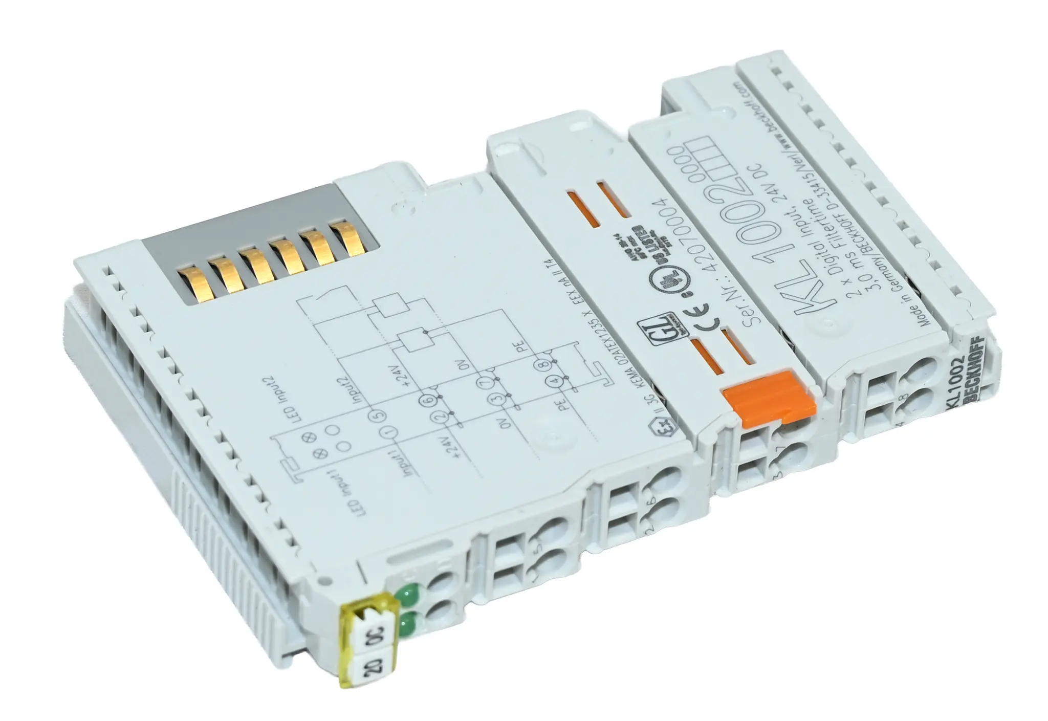 Produktfoto 1 von Beckhoff KL1002 KL1002-0000 Bus Terminal 2-Channel Digital Input