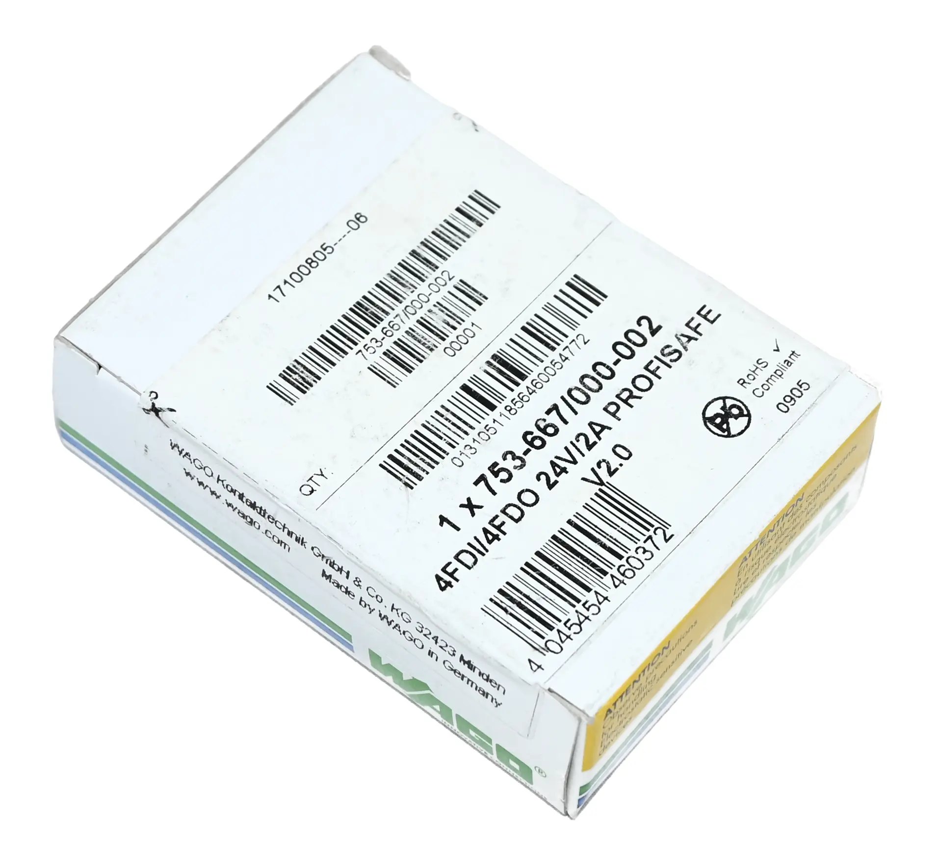 Produktfoto 1 von Wago 753-667/000-002 Fail-Safe 4/4 Channel Digital I/O New sealed