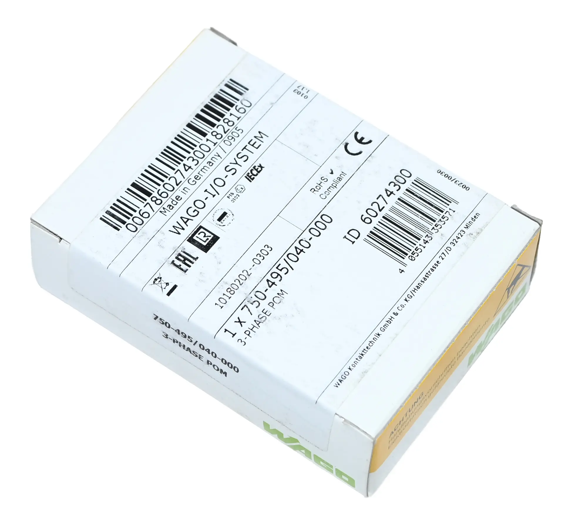 Produktfoto 1 von Wago 750-495/040-000 3-Phase Power Measurement New sealed