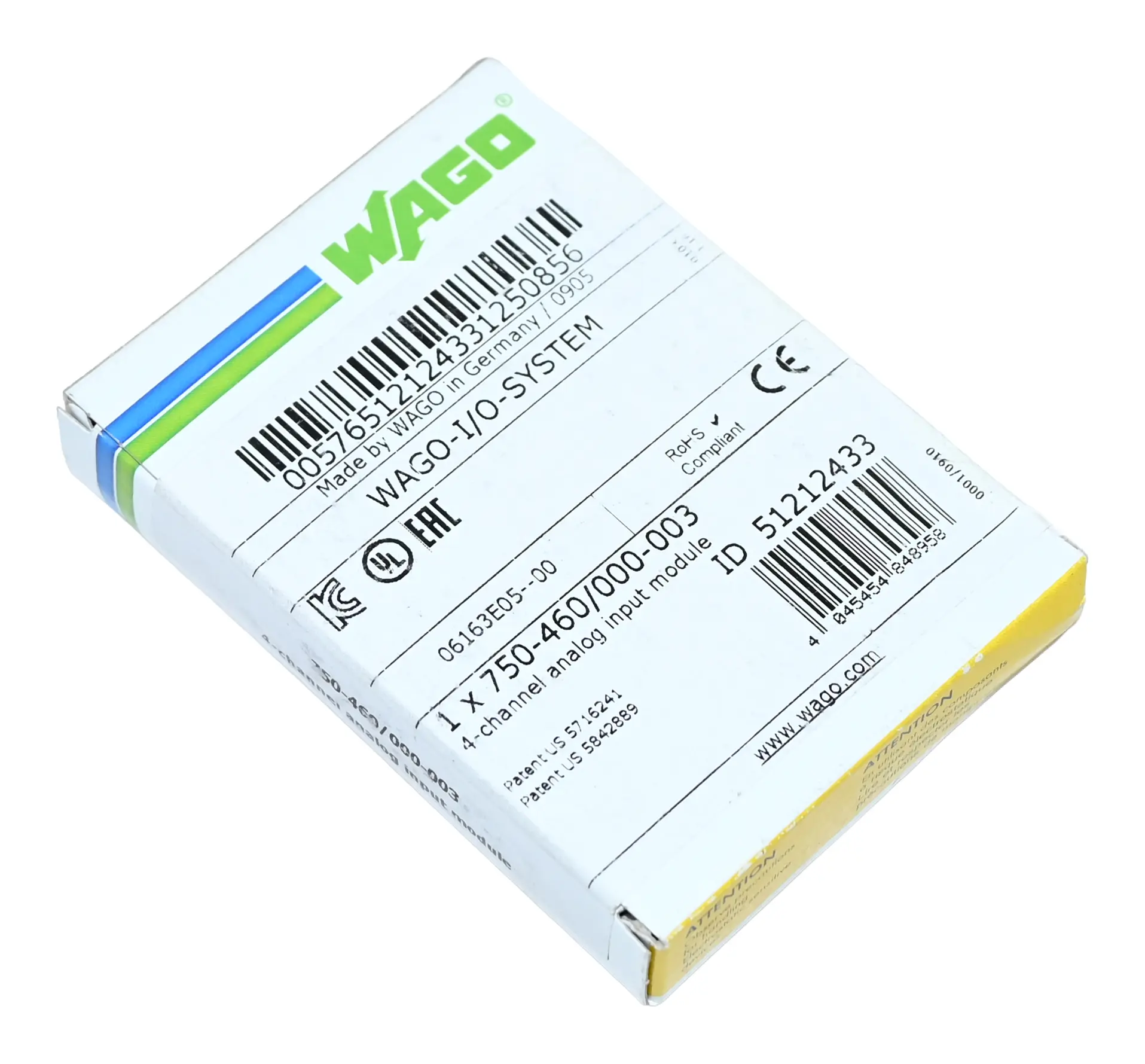 Produktfoto 1 von Wago 750-460/000-003 4-Channel Analog Input New sealed
