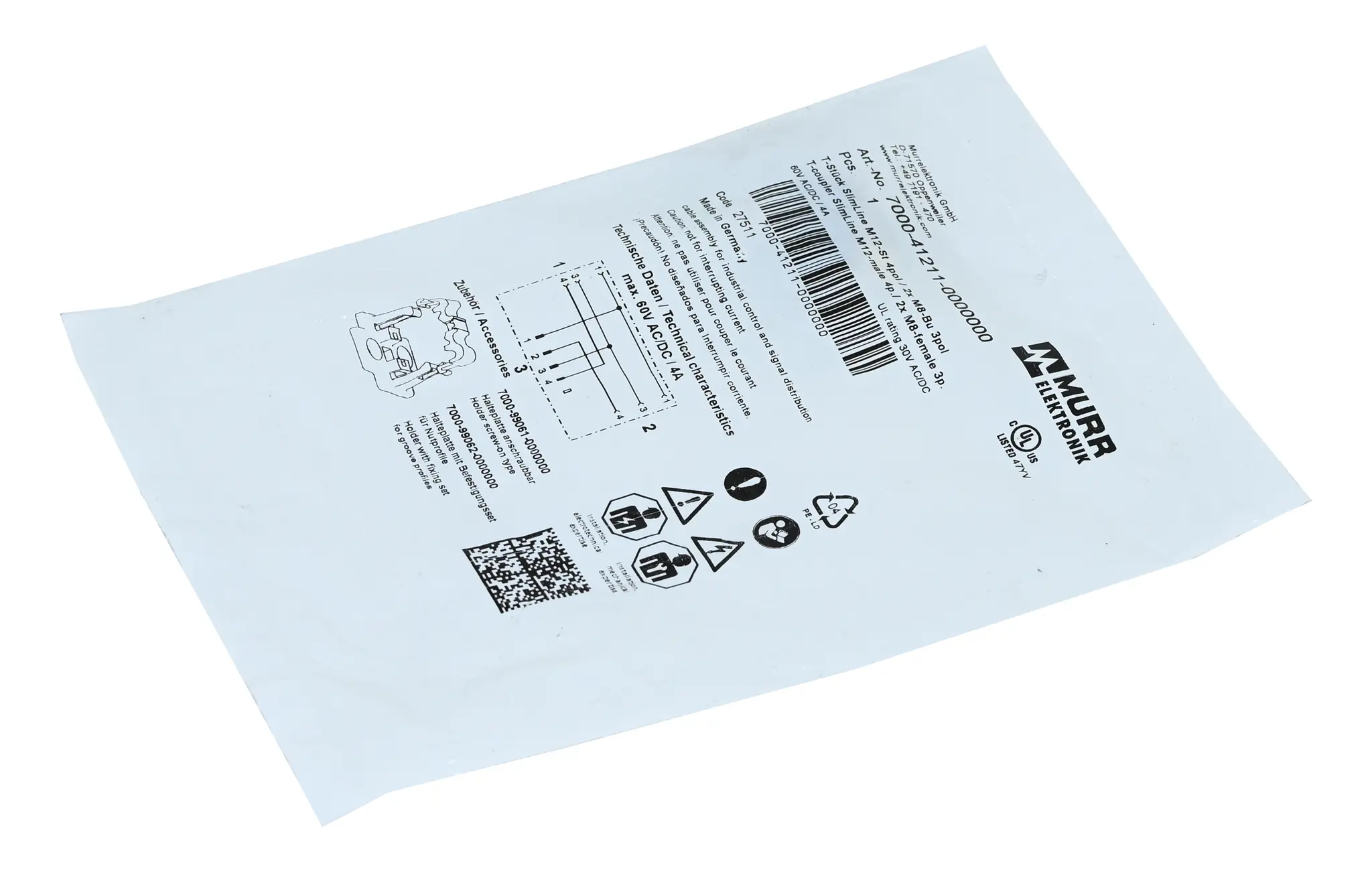 Produktfoto 1 von Murr Elektronik 7000-41211-0000000 T-Coupler Slimline New sealed